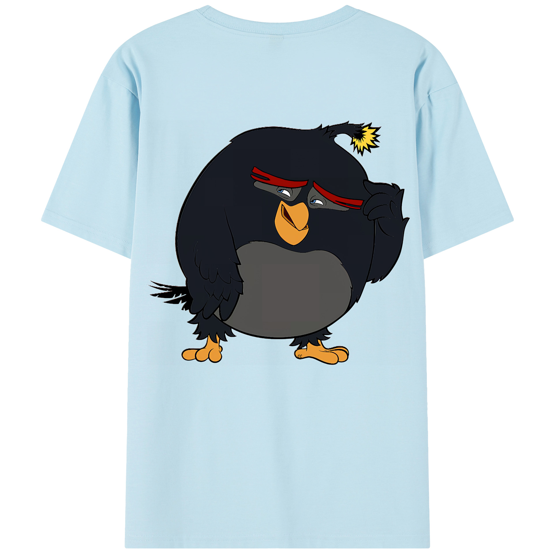 （画像用） Angry Birds アングリーバード 綿100％半袖Tシャツ（背面プリント）
